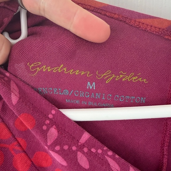 Gudrun Sjoden pink v-neck dress Sz Medium with pockets - Picture 3 of 7